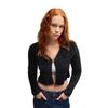 Hugo Womens/Ladies Cropped Relaxed Fit Long-Sleeved Cardigan