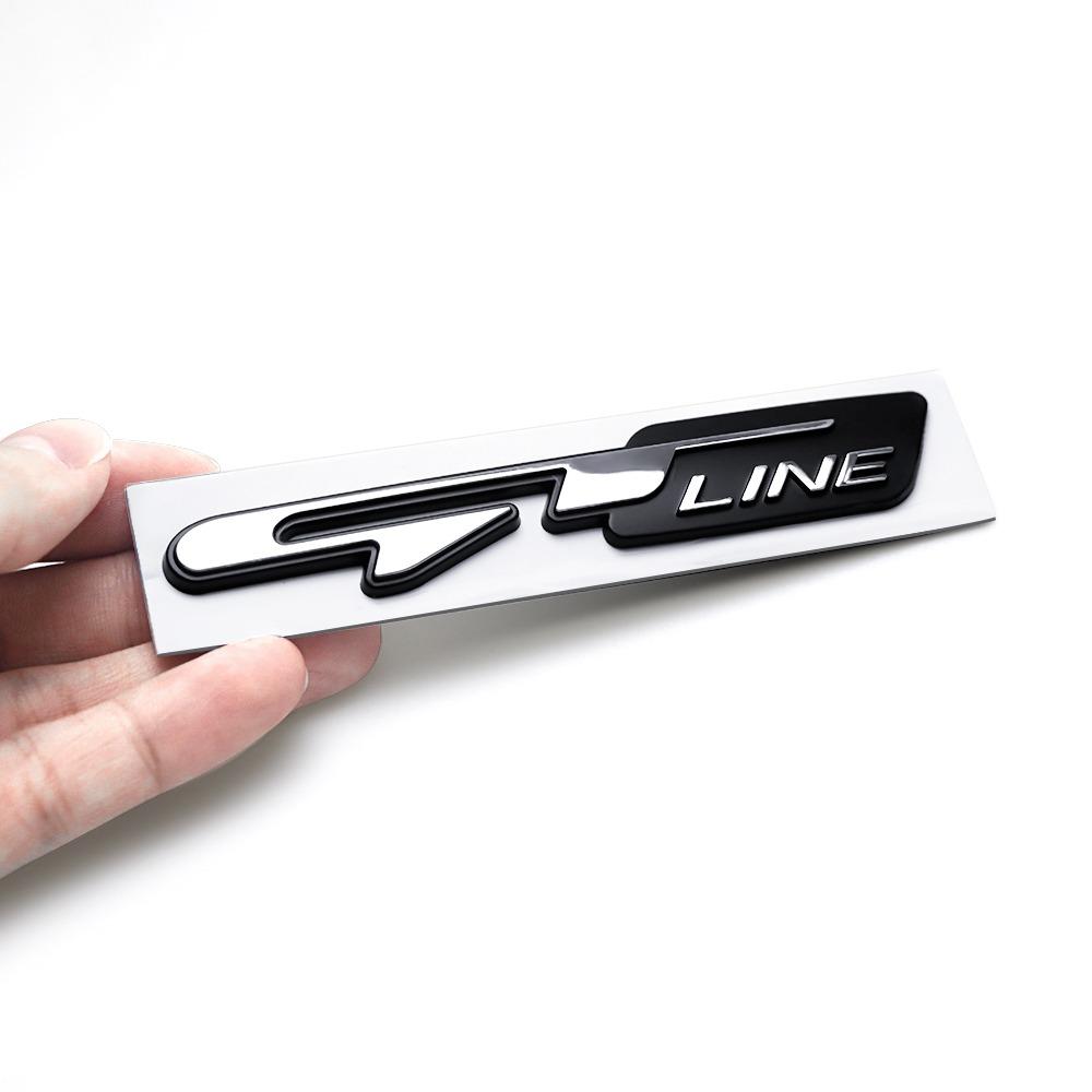 3D Car GT Line Design Fender Rear Trunk Body Emblem Badge Sticker For  K9 Forte Ceed Cerato RIO K3 K5 Accessories