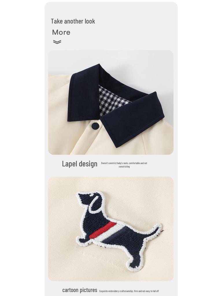 DUUDUU 2025 New Style Infant & Toddler Jacket - Fleece-Lined Korean Style Cotton Coat for Baby Boys