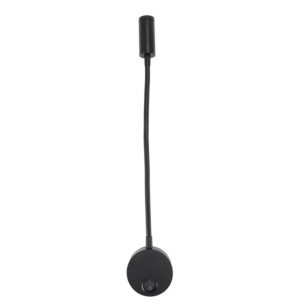 LED Wall Mount Reading Light 3W 3000K Modern 360 Degree Gooseneck Bedside Lamp for Bedroom