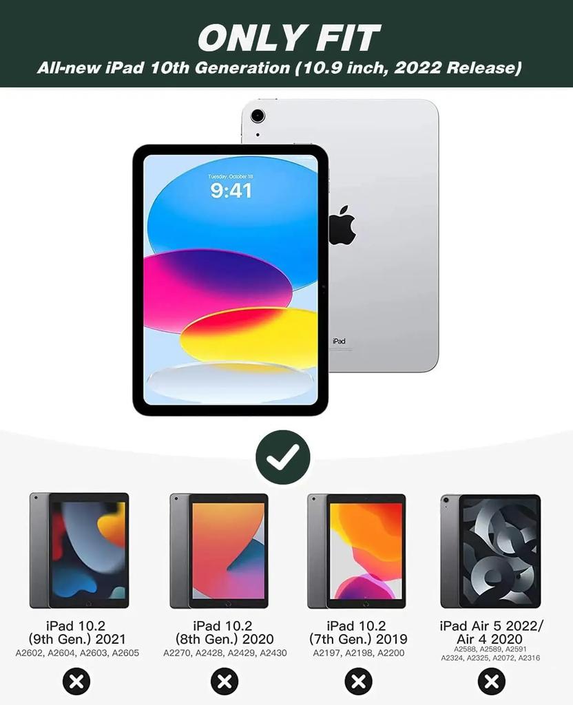 For IPad 10th Generation Case with Keyboard 10.9 Inch Covers Wireless Bluetooth Magnetic Leather for IPad 10 Case Funda