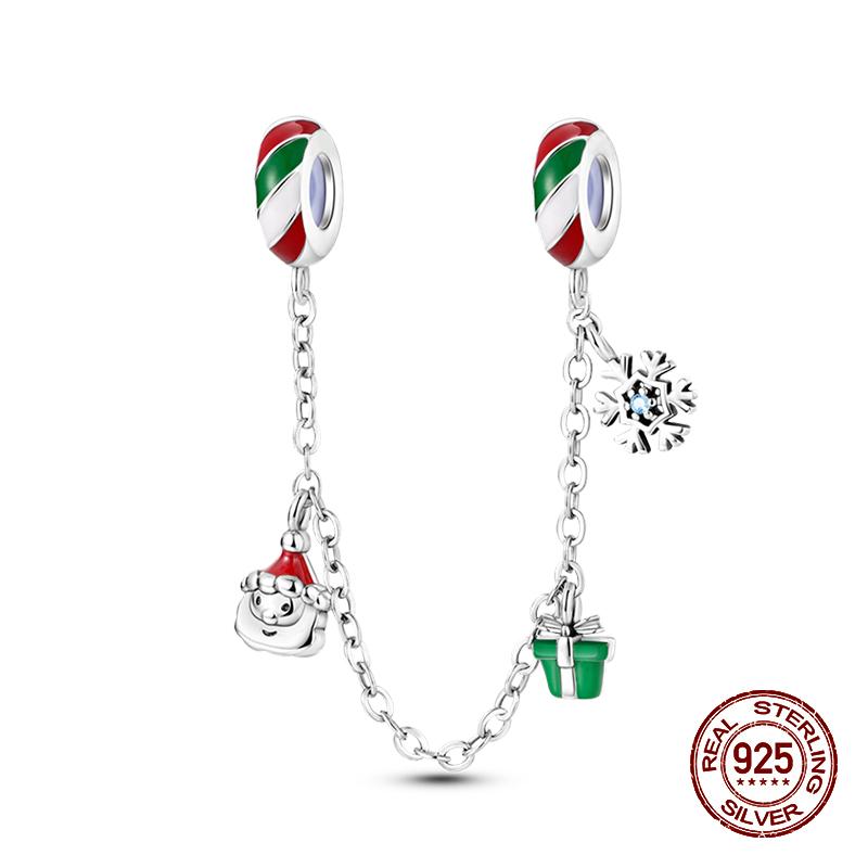 Winter Charms Copper Elk Bear Santa Claus Charms Beads Fit Original Bracelets For Women Diy Festival Jewelry Gifts