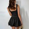 Dress Square Collar Fluffy Short Skirt
