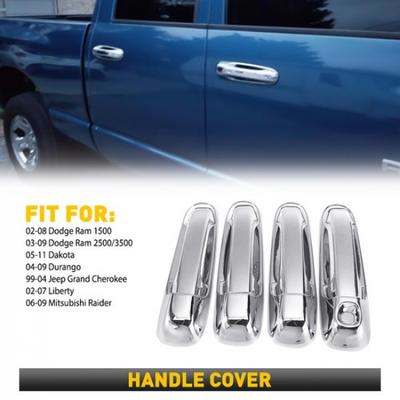 For 2002-2008 DODGE RAM 1500 Chrome 2005-2011 DAKOTA 4 Door Handle COVERS EXV