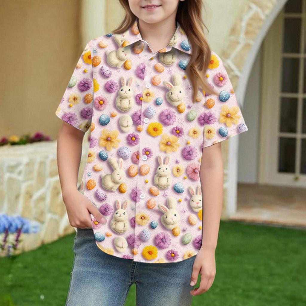 Camicetta Estiva a Maniche Corte per Ragazze Uniforme Scolastica Camicia Bottoni Camicia Bottoni Uniforme Scolastica Estiva per Bambini