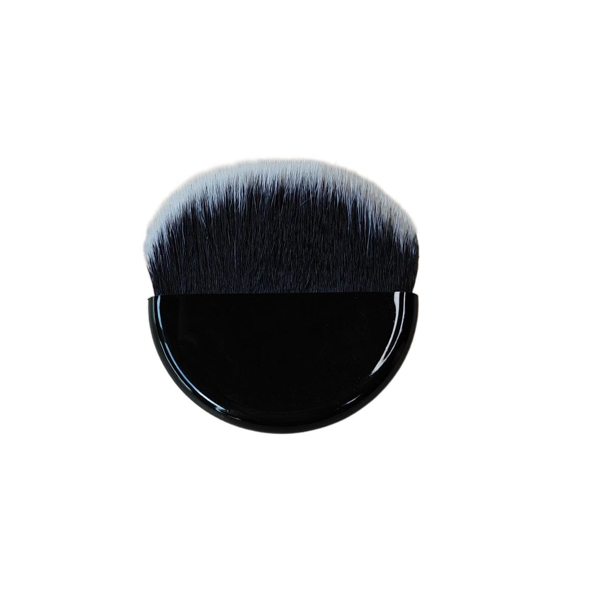 Compact Fan Shape Makeup Brush Small Flat Blush Brush Portable Cosmetic Brush Soft Bristles for Face Powder Application One Size