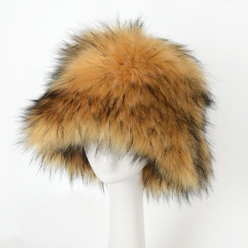 Stylish Faux Fox Fur Hat - Premium Women's Autumn/winter Fluffy Bucket Hat - High-end Plush Hat