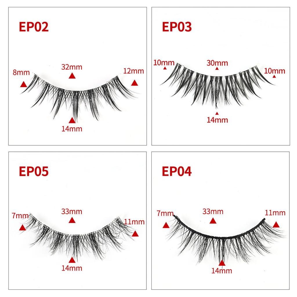 Whole One-piece False Eyelashes Hard Stems Natural Thick COS Thai Makeup Little Devil Daily 2026