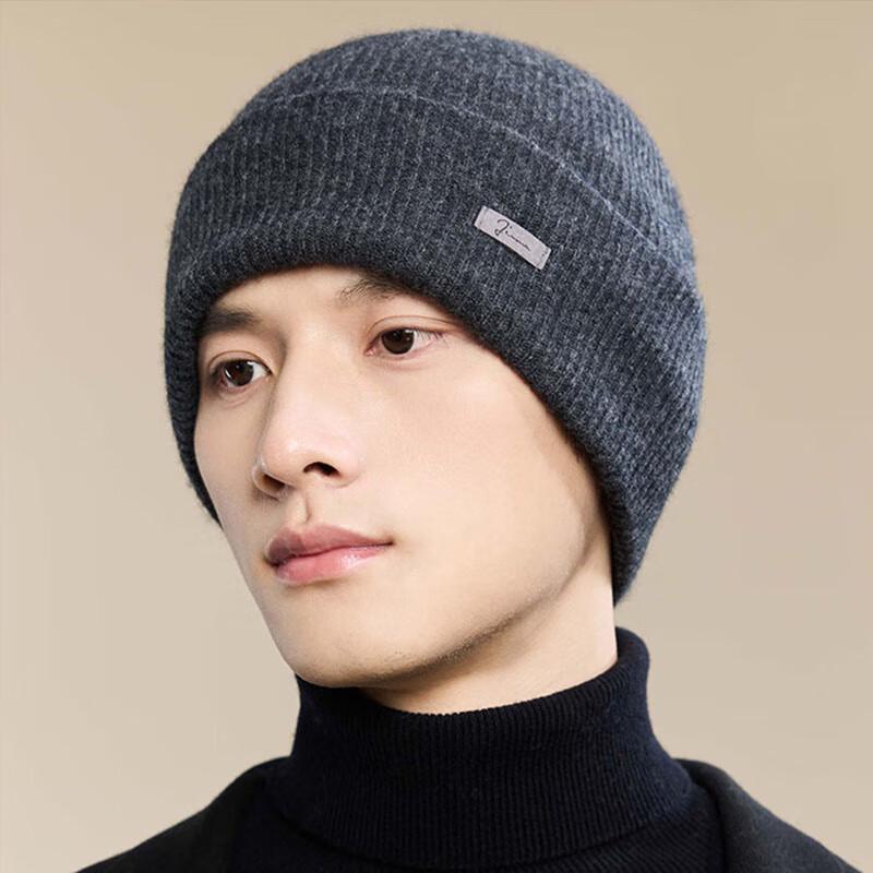 JIUMU Men's Double-Layer Wool Knit Beanie