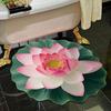 3D Flower Floor Mat Realistic Rose Lotus Area Rug Anti-Slip Decorative Flower Bathroom Rug for Living Room Bedroom Kitchen