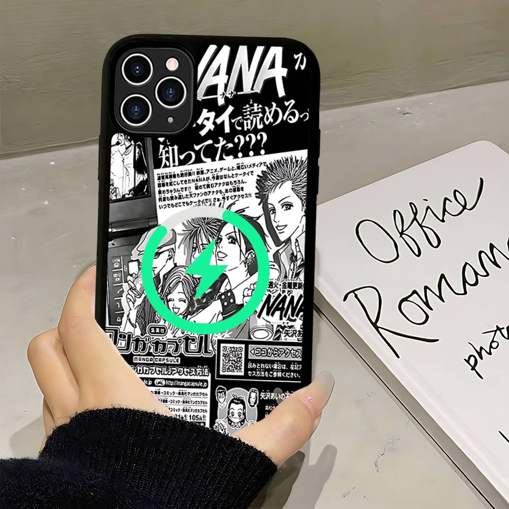 Comics Oosaki Nana Hot Japan For Magsafe Magnetic Phone Case Wireless PC+TPU For IPhone 11 12 13 14 15 16 17 Pro Max Plus