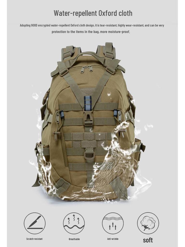 Men's Tactical Camouflage Hiking & Cycling Backpack - Large Capacity for Outdoor Sports & Camping