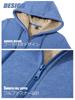 TACVASEN Casual Warm Sweatshirt Hoodie with Thick Solid Classic for Outdoor and Sports Blue Size XL Women's Hood, Color, Fleece-Lined, Wear, Gray,