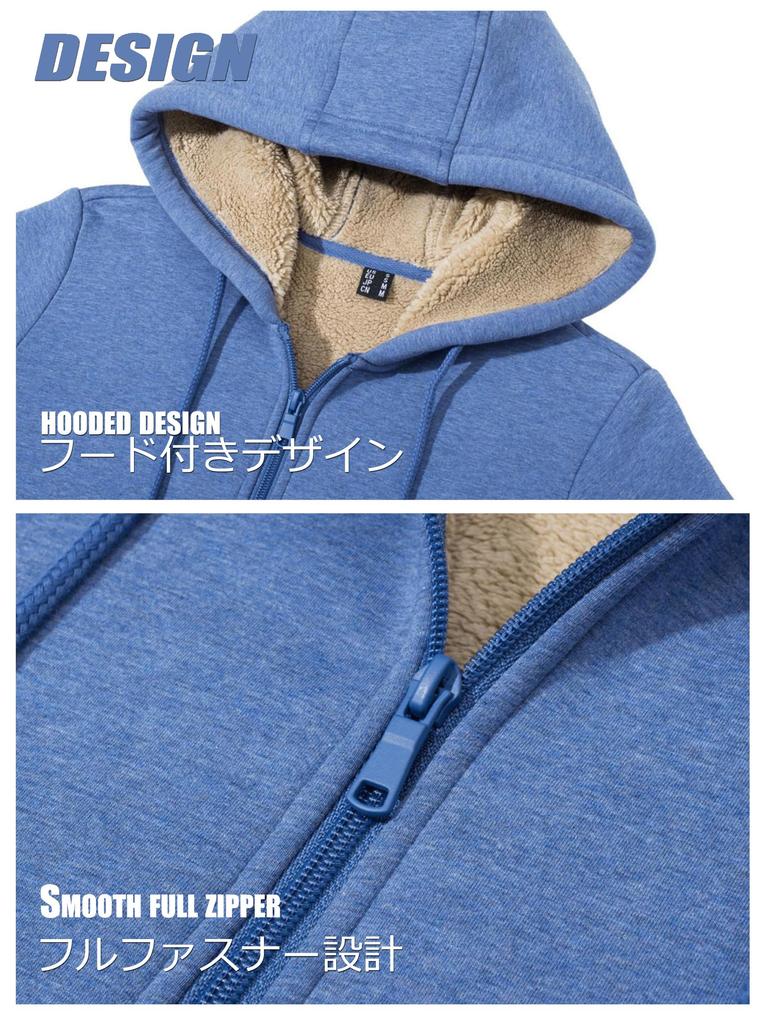 TACVASEN Casual Warm Sweatshirt Hoodie with Thick Solid Classic for Outdoor and Sports Blue Size XL Women's Hood, Color, Fleece-Lined, Wear, Gray,
