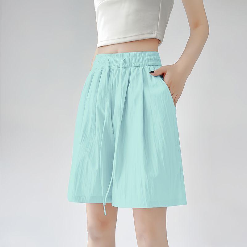 Dopamine Shorts Women's Summer New Loose Wide-leg Yamamoto Pants Casual Small Ice Silk Five-point Pants