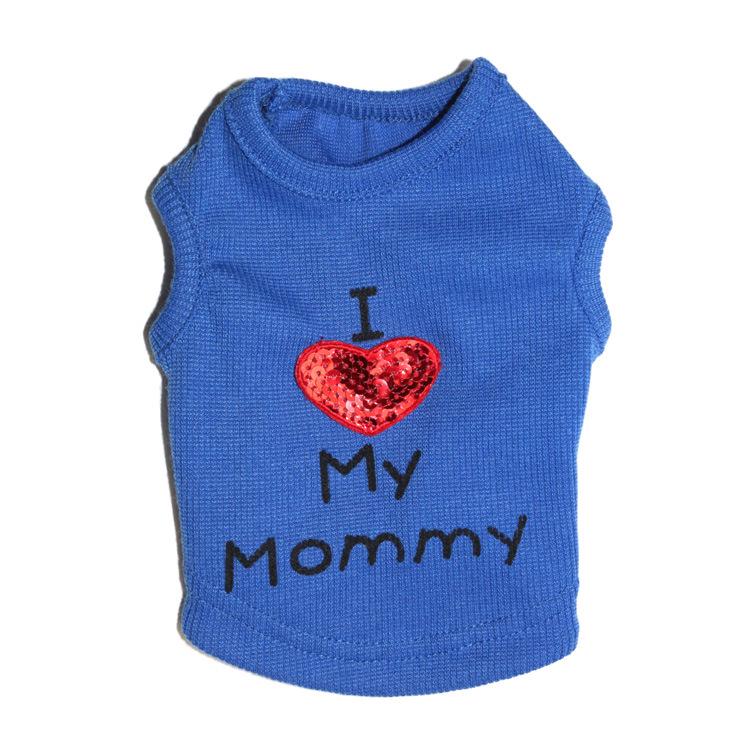 Pet Dog Clothes - Daddy & Mommy Ribbed Vests, 4 Styles for Spring, Summer, Autumn