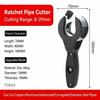Ratchet Tube Cutter - Versatile Hand Tool for Copper, Aluminum, Iron, Stainless Steel, PPR & PE Pipes