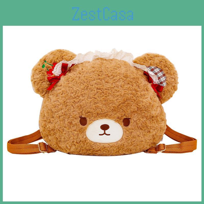 Plush Cherry Bear Backpack With Large Capacity For Kid And Teens Perfect Gift