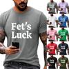 Men's Funny Letter Print Casual Loose Fit Top for Everyday Wear