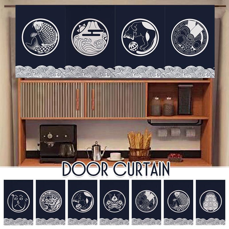 Japanese Tea Room Partition Pennant Kitchen Door Head Curtain Teahouse Hanging Short Curtain Sushi Restaurant Pub Bar Decor