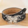 Belt Women's Summer Decoration Butterfly Smooth Buckle Belt with Jeans Versatile