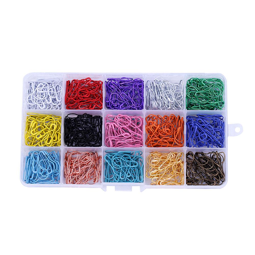 450Pcs Metal Gourd Safety Pins Bulb Assorted Colors for DIY Craft Clothing Knitting Markers Safety Pins