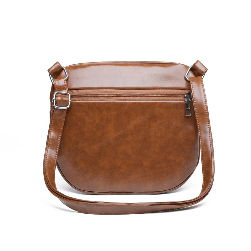 Soft leather retro minimalist crossbody bag, new export style, multi-layer, versatile, single-shoulder bag, large capacity, casu