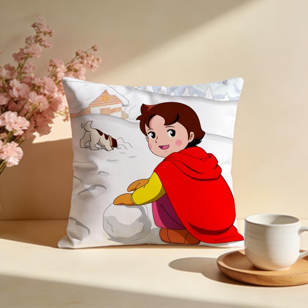 

Trendy HHeidi Girl of the Alpsed Cushion Cover Stylish Washable Pillow Cover Ideal for Couch Bedroom Car Decoration 30X30cm