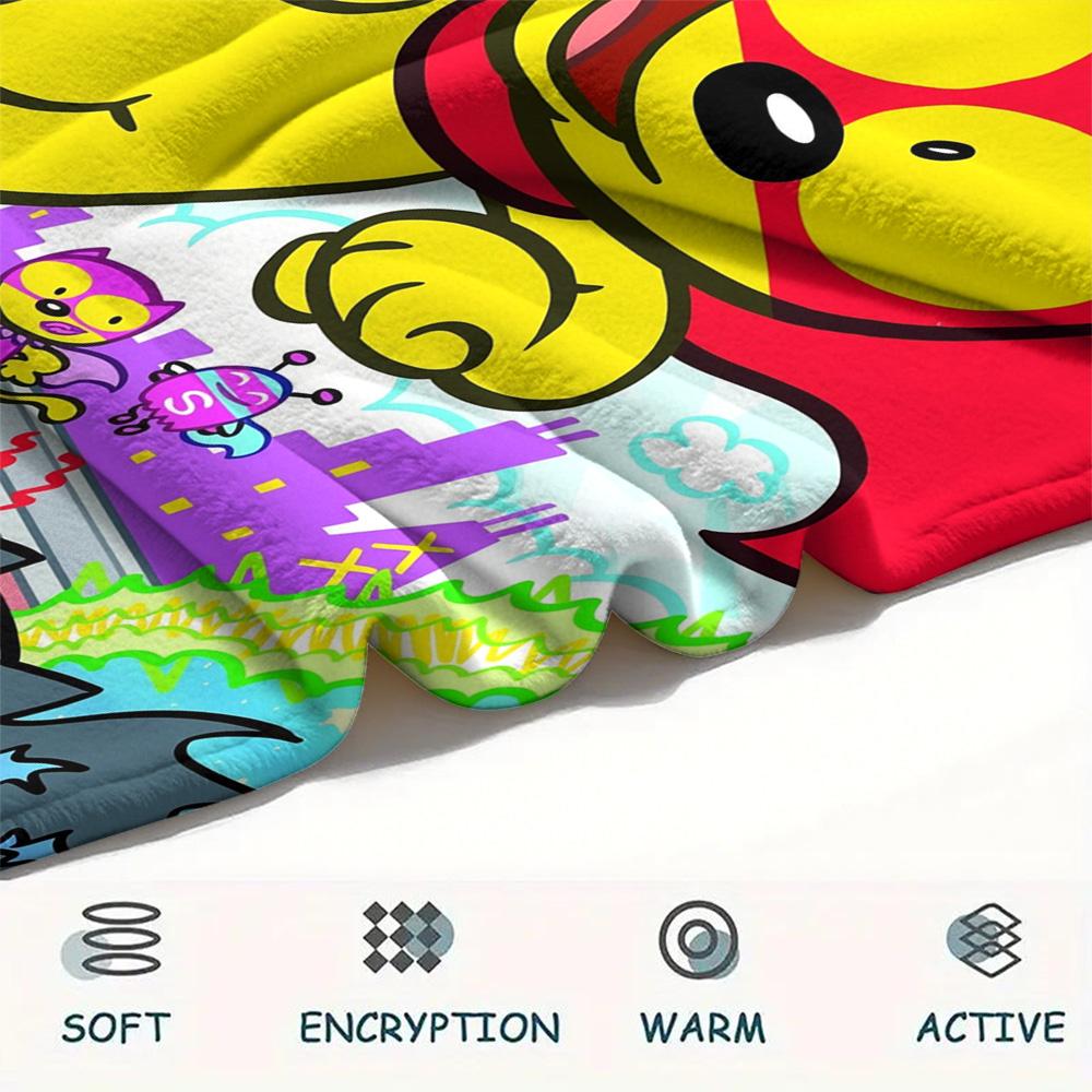 Wow Manga  Print Flannel Blanket, High quality Comfortable for All Seasons, Home Decor, Warmth and Comfort