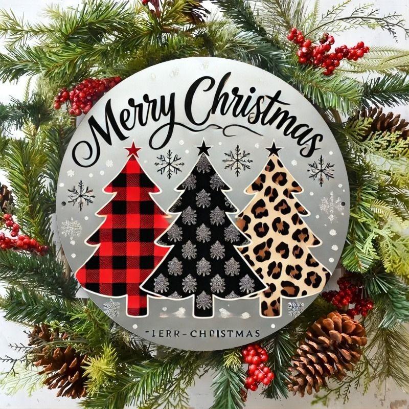 2D Flat Hanging Decorative Metal Sign Hand Painted Art