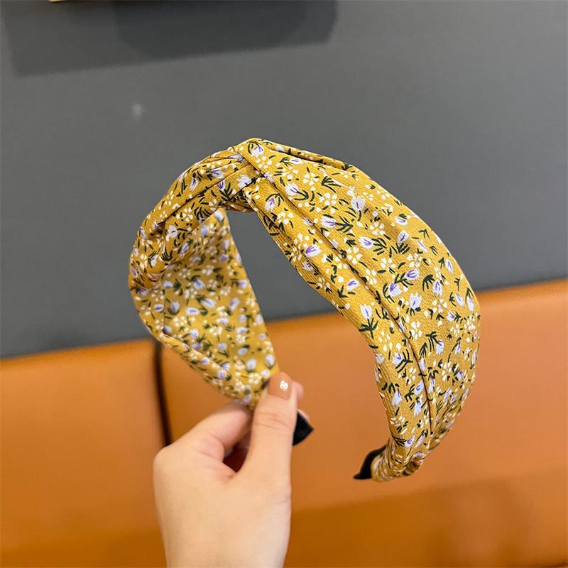 Spring Summer Women Beautiful Print Cloth Knotted Hairbands Fashion Girls Hair Hoop Accessories