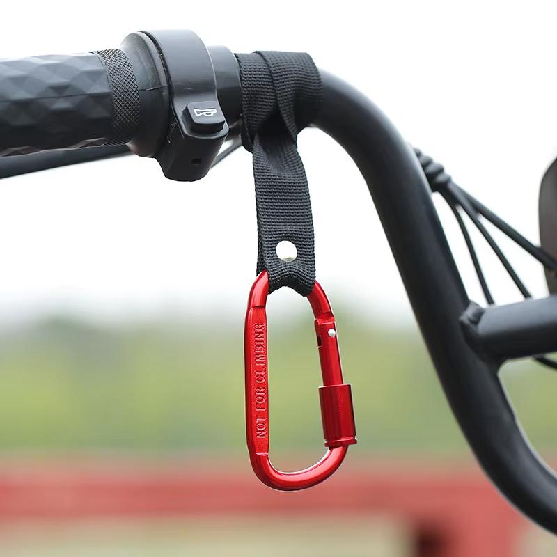 Motorcycle Electric Scooter Hook Front Hook Aluminum Alloy Handlebar Hook for Bicycle Handlebar Hook Clip No-Drill Hook Black