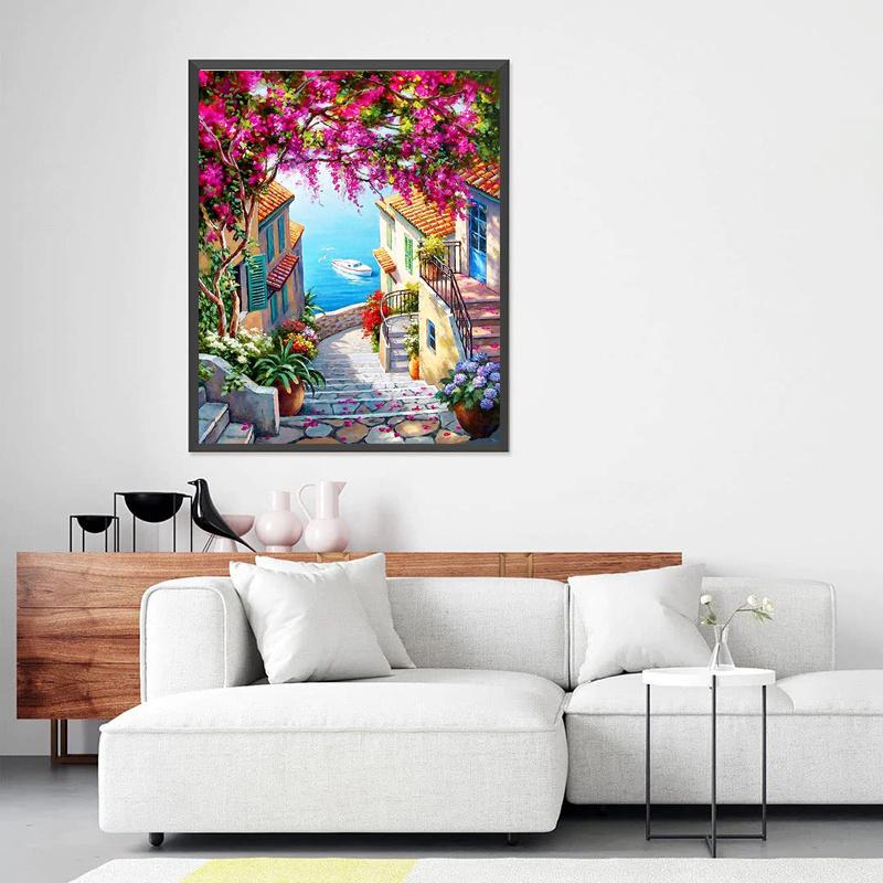 5D DIY Diamond Painting Boulevard Cross Stitch Kit Mosaic Diamond Embroidery Rose Full Round/Square Drill Home Decoration