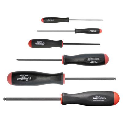 Chave Sextavada de Ponta Bola BONDHUS Óxido Preto Jogo BSX6M 10686 Jogo, Acabamento, 6 Peças (1,5, 2, 2,5, 3, 4, 5 mm) Não.