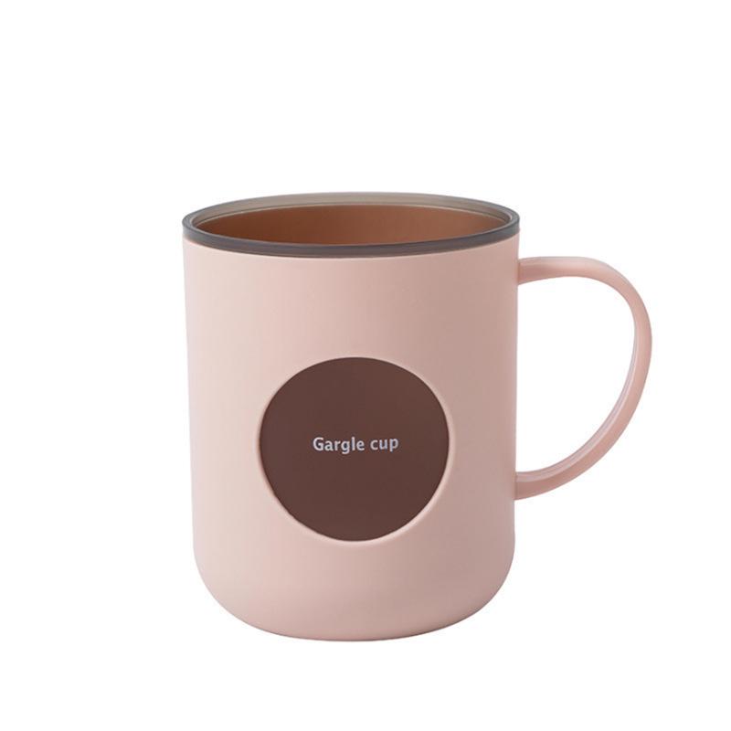 

Двухслойный цветной стакан для зубных щеток с ручкой - Прочный, милый стакан для ванной для пары 301-400ml розовый