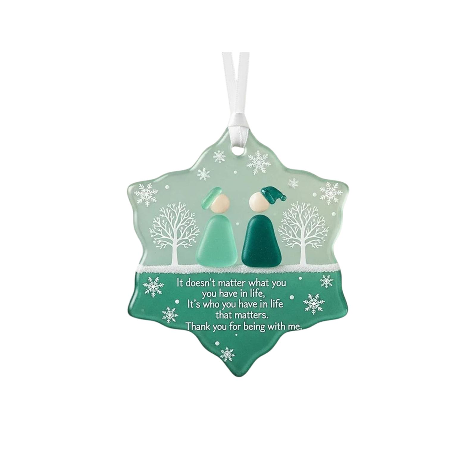 

2D Acrylic Snowflake Shaped Christmas Decorations Christmas Tree Pendants One Size