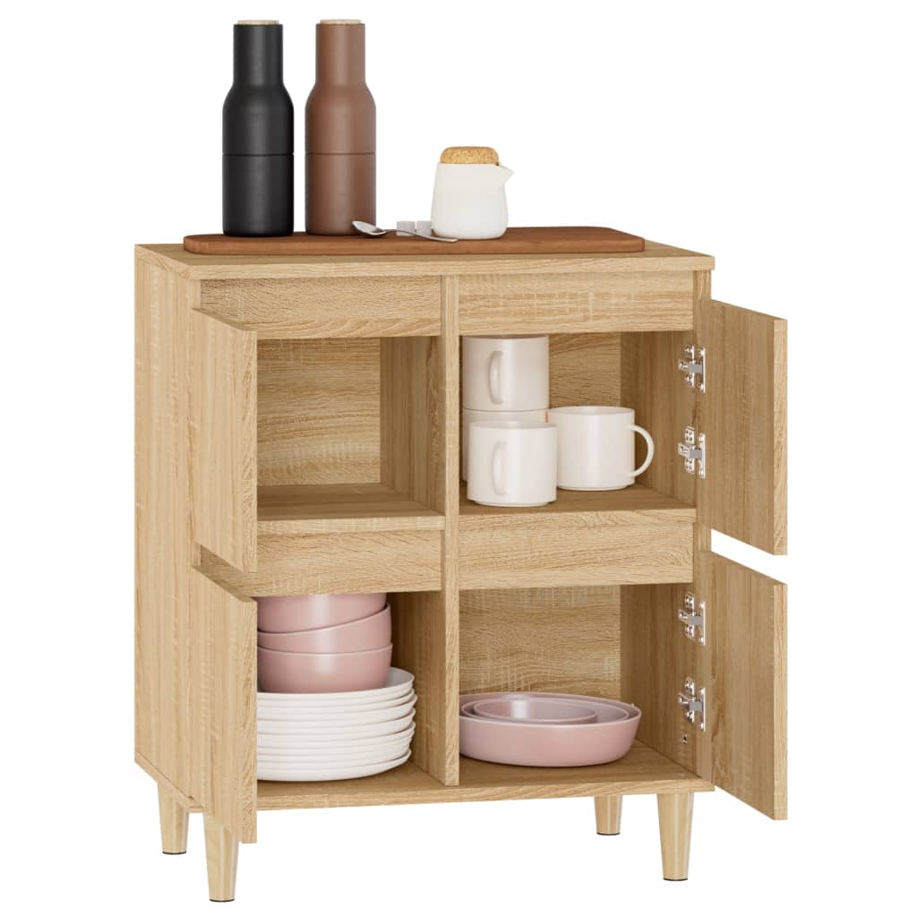 Vidaxl Chest of Drawers, Sonoma Oak, 60X35X70 Cm, Wood-Based Material