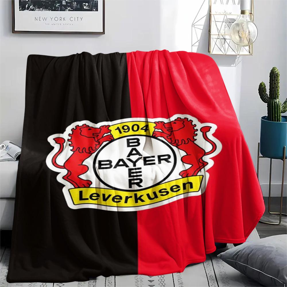 1Pc Bayer Leverkusen Print Flannel Blanket High Quality Warm Comfortable Cover for All Seasons Perfect for Gifts Home Decor