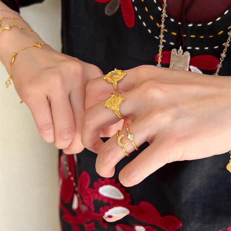 Stylish And Elegant Bali Boutique Brand 2024 Handmade Vintage Adjustable Ring