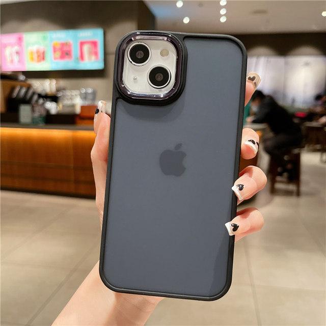 

Матовый защитный чехол для камеры ярких цветов для Iphone 14 13 12 11 Pro Max Xr Xs Max противоударный бампер с гальваническим покрытием