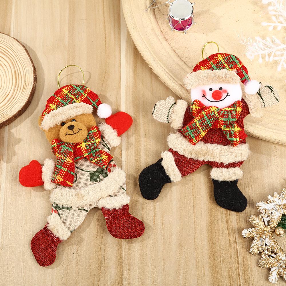 New Creative Fabric Christmas Small Ornaments, Christmas Tree Decoration Pendant, Dancing Doll Decoration, Christmas Tree Ornament Set
