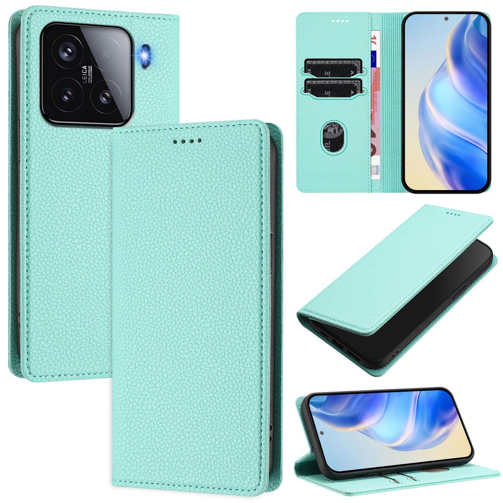 For Xiaomi 15 Wallet Case RFID Blocking Litchi Texture Leather Mobile Cover