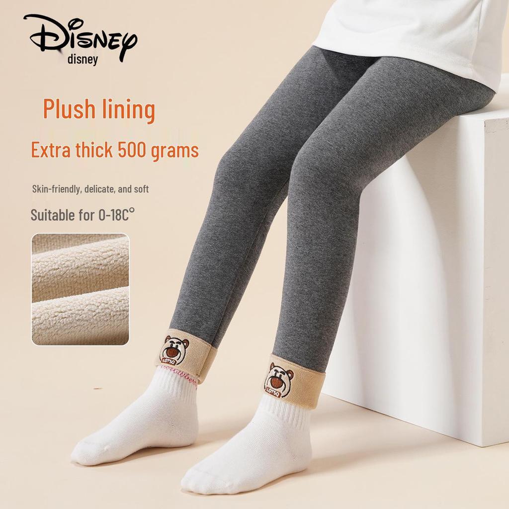 Disney Mädchen Fleecegefütterte Baumwoll-Leggings – Warme, Verschleißfeste, Modische Hosen für Herbst und Winter