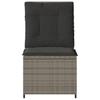 Vidaxl Folding Garden Chair With Cushions, Grey, Poly Rattan