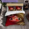 Sunderland Football 3-teiliges Bettwäsche-Set Weiches Bettbezug-Set mit Kissenbezügen Bedrucktes Schlafzimmer-Deko-Set für Zuhause