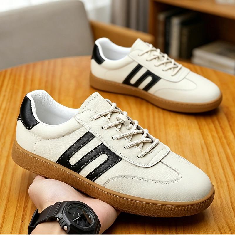 First Layer Cowhide Hollow Shoes Men's Shoes Board Shoes White Shoes Men's Genuine Leather Men's Casual Leather Shoes Hole Shoes
