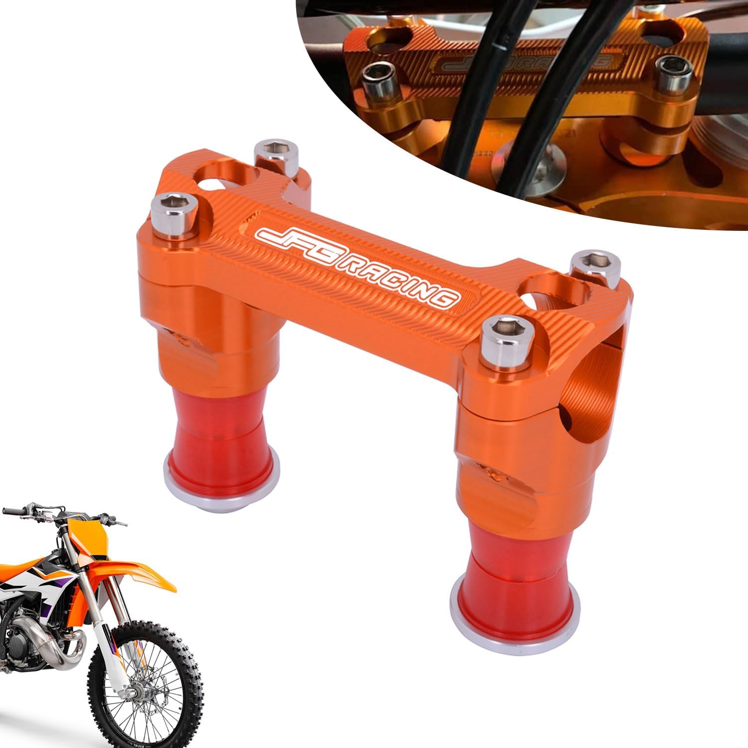 

AnXin Handlebar Risers 1 1/8 Handlebar Mount Clamp For SX125 SX150 SX250 SXF250 SXF350 SXF450 FACTORY EDITION XCF250 XCF350 XCF450 XC300 XC250 помаранчевий