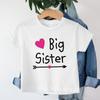 SiblingThemed Girl Clothing Big Sister Little Sister Print Summer Kids T Shirt Graphic Shirt Girls Tops Sibling Cartoon Tshirt
