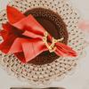 6Pcs Christmas Napkin Buckles Reindeer Design Festive Napkin Holders for Dinner Table Setting Seasonal Celebration Decor