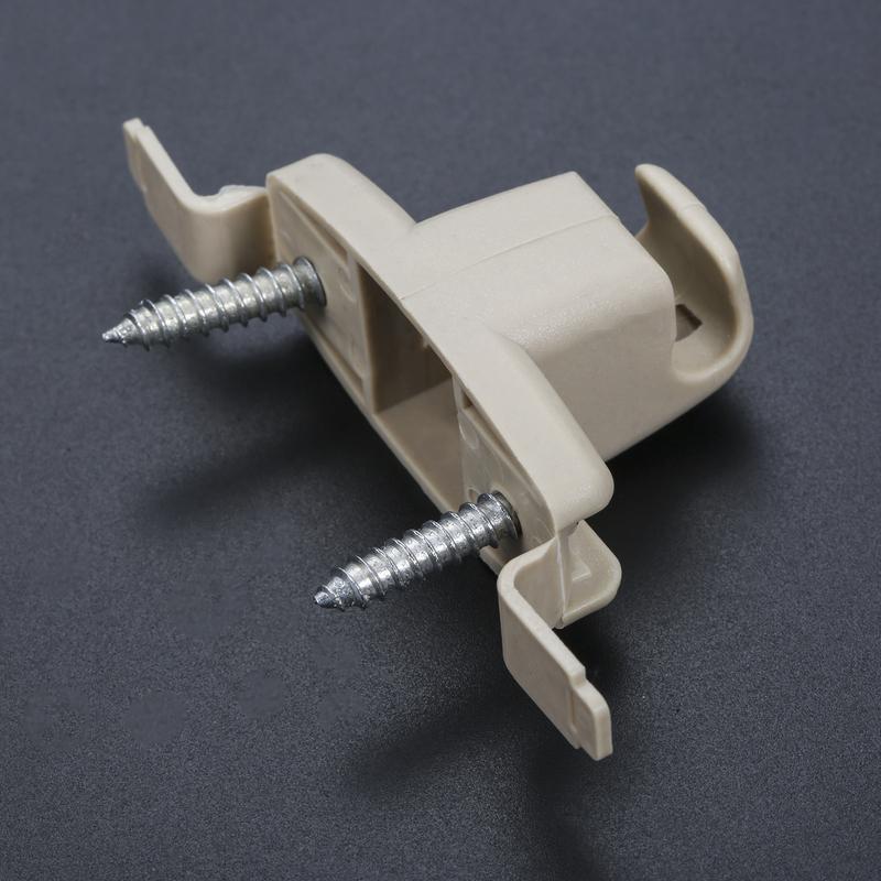2Pcs Beige Car Sun Visor Clip Holder Bracket Sun Visor Clips including 4 Screws For BMW 32i 323i 328Ci 330xi M3 Car Accessory